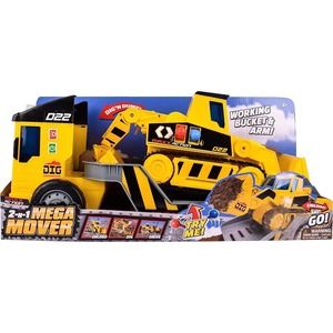 Maxx Action 2-N-1 Dig Rig Dump Truck and Front End Loader Toy Vehicle